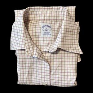 Brooks Brothers 346 Gingham Checkered Buttoned Top